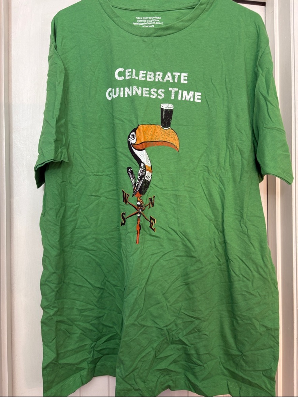 Guinness Green T-Shirt with Toucan Graphic